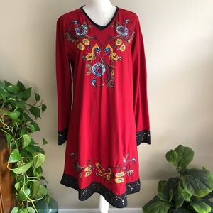 Double D Ranch • Red Embroidered Dress 26